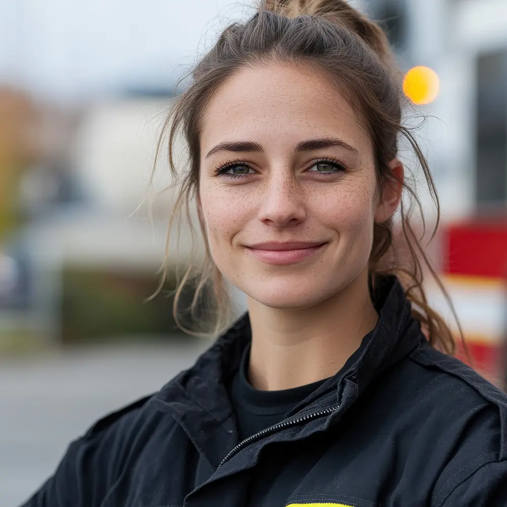 smiling woman first responder