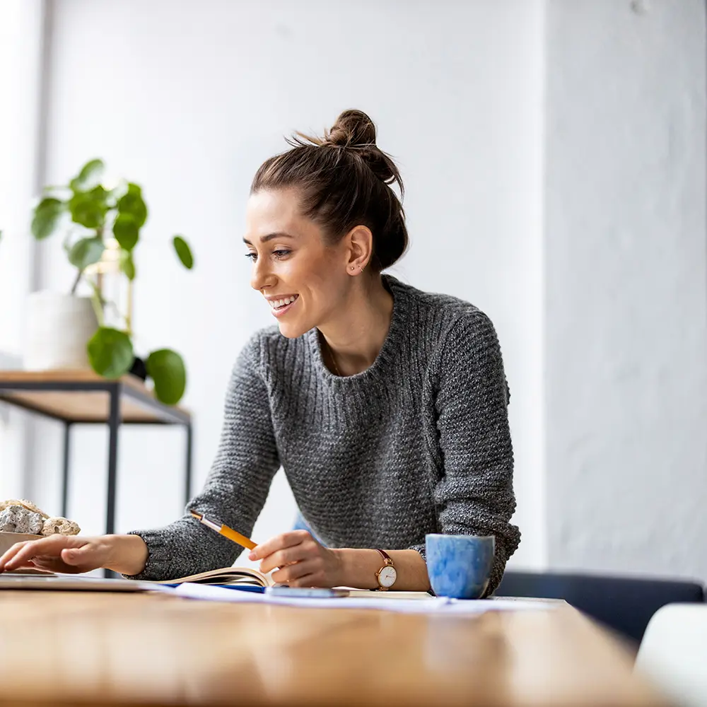 woman on a laptop
