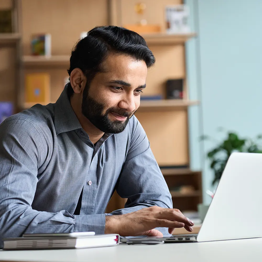 man on a laptop